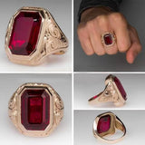 Simple Zircon Inlaid Large Gemstone Men's Business – Gifts for Him — 2