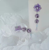 Flower Earrings Vintage Purple Non-piercing Ear Clip – Surprise Gifts — 12