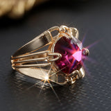 Niche Vintage Red Zircon Ring – Birthday Gifts — 3