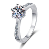 Sterling Silver Mosanite Six Claw Micro Inlaid Ring – Useful Gifts — 4
