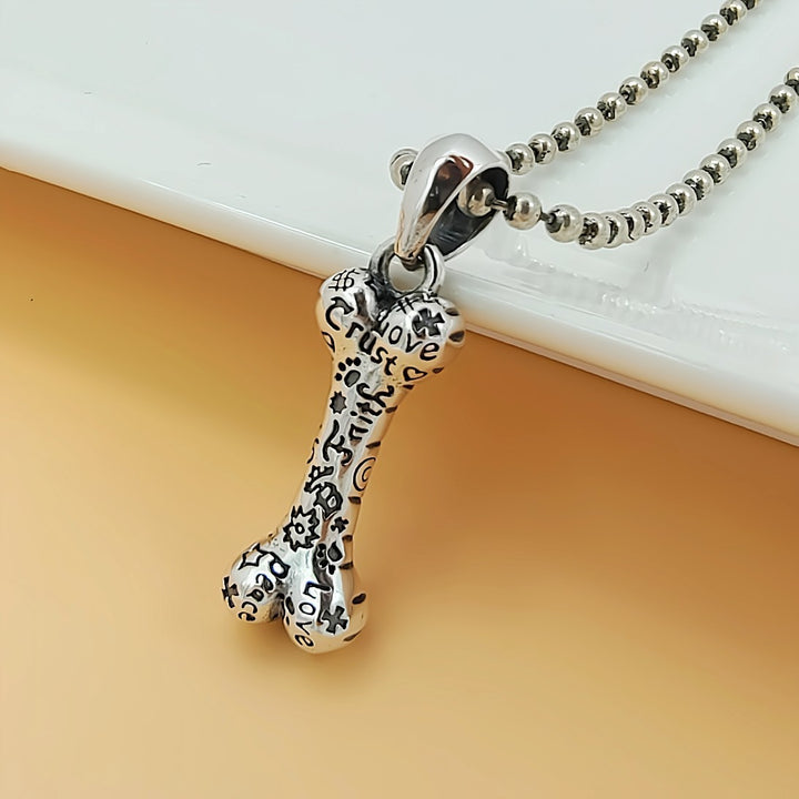 S925 Sterling Silver Personalized Graffiti Bone – Jewelry Gift Ideas — 1