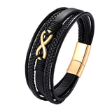 Multi-layer Braided Leather Figure 8 Stainless – Jewelry Gift Ideas — 4