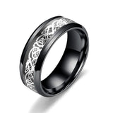 Dragon Pattern Rings Men Stainless Steel Ring – Jewelry Gift Ideas — 8