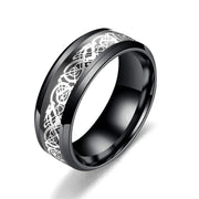 Dragon Pattern Rings Men Stainless Steel Ring – Jewelry Gift Ideas — 8