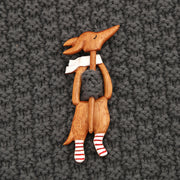Wooden Animal Brooch Cute Gift Knitted Sweater – Jewelry Gift Ideas — 7
