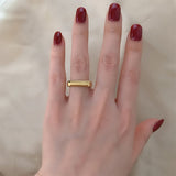 Wide Titanium Plated 18K Gold Plated Index Finger – Jewelry Gift Ideas — 5