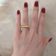Wide Titanium Plated 18K Gold Plated Index Finger – Jewelry Gift Ideas — 5