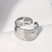 Titanium Steel Ring Female Leaf Love Shape – Gifts for Her — 7