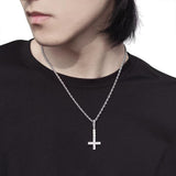 Full Diamond Cross Necklace Inverted Zircon – Jewelry Gift Ideas — 1