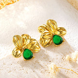Sweet Design Stainless Steel Earrings Flower Shape – Everyday Gifts — 3