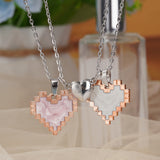 2pcs Magnetic Heart-shaped Mosaic Necklace Fashion – Gifts for Couples — 8