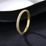 925 Silver Plating 14k Gold Full Diamond Simple Ring – Useful Gifts — 3