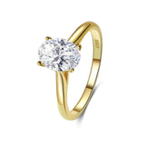 Sterling Silver Inlaid Oval Zircon Ring For Women – Gifts for Her — 7
