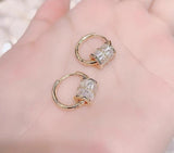 Copper Alloy Zircon Earrings Alphabet – Special Occasion Gifts — 6