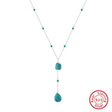Drop-shaped Turquoise Pendant Sterling Silver – Jewelry Gift Ideas — 2