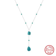 Drop-shaped Turquoise Pendant Sterling Silver – Jewelry Gift Ideas — 2