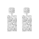 Alloy Pleated Elegant And Simple Earrings Geometric – Small Gift Ideas — 3