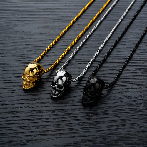 Classic Simple Versatile Stainless Steel Skull – Jewelry Gift Ideas — 1