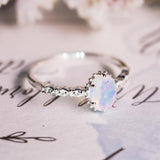 Round Opal Zinc Alloy Plating Ring – Practical Gifts — 3