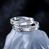 S999 Pure Silver Glacier Couples Openings Couple Rings – Stylish Gifts — 3