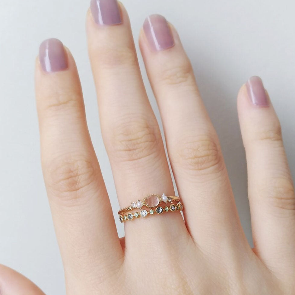 Silver Natural White Crystal Pearl Ring – Everyday Gifts — 1