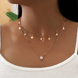 Necklace Star Pentagram Pendant Diamond Necklace – Jewelry Gift Ideas — 1