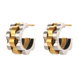Strap Print Ear Hoop Punk Hip Hop Trend Stainless – Thoughtful Gifts — 10