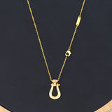 Horseshoe Buckle Necklace Full Of Diamonds – Jewelry Gift Ideas — 2