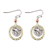Retro Simplicity Coin Ring Overlapping Two-tone Earrings – Gift Ideas — 2