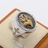 Cross Heart Retro Titanium Steel Ring – Gift Ideas — 9