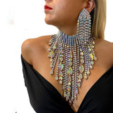 Rhinestone Necklace Set Female Exaggerated Tassel – Jewelry Gift Ideas — 1