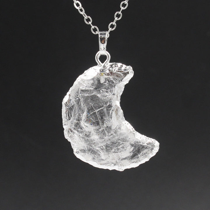 Star Moon Faceted Pendant White Crystal – Jewelry Gift Ideas — 1