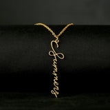 Handmade Vertical Name Signature Letter Necklace – Jewelry Gift Ideas — 6