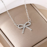 Simple Bowknot Pendant Women's Alloy Necklace – Jewelry Gift Ideas — 6