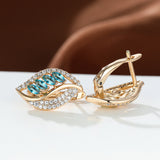 Ins Leaf-shaped Rhinestones Earrings Fashion Unique – Stylish Gifts — 12