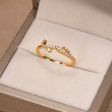 Micro Inlaid Zircon Love Declaration Ring – Gifts for Couples — 12