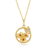 Love Of Butterfly S925 Silver Plating Gold Flower – Jewelry Gift Ideas — 4