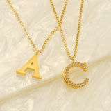 Stainless Steel Diamond-filled 26 English Letter – Jewelry Gift Ideas — 19