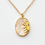 Stainless Steel Shell Sun Medal Sweater Chain – Small Gift Ideas — 2