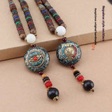 Nepal Pendant Sweater Chain Wooden Prayer Beads – Jewelry Gift Ideas — 2