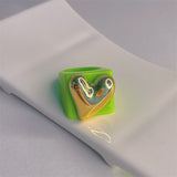Electroplated Gold Heart-shaped Ring For Women – Gifts for Her — 12
