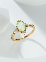 Natural Stone Semi-Precious Blue Moonstone Ring – Birthday Gifts — 3