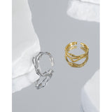 Women's Freeform Irregular Sterling Silver Ring – Gifts for Her — 4