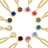 Stainless Steel Necklace With Diamond Birthstone – Jewelry Gift Ideas — 3