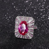 Retro Style Color Treasure Simulation Ruby Big Square – Stylish Gifts — 1
