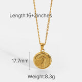 Statement Square Tarot Signet Pendant Necklace – Jewelry Gift Ideas — 17