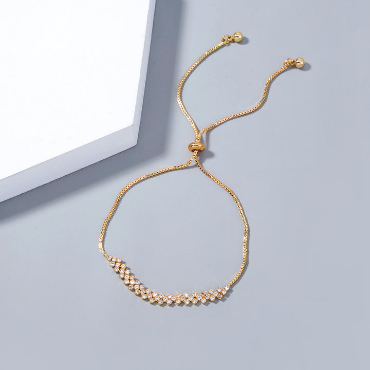 Brass Gold Plated Long Micropaved Zircon Pendant – Jewelry Gift Ideas — 1