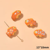 Hand-painted Yellow Small Fish Shape Ceramic – Jewelry Gift Ideas — 17