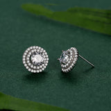 Women's Stylish Round S925 Sterling Silver Stud – Gifts for Her — 11