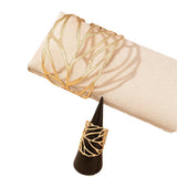 Fashion Hollowed-out Leaves Ring Bracelet Suit – Stylish Gifts — 7